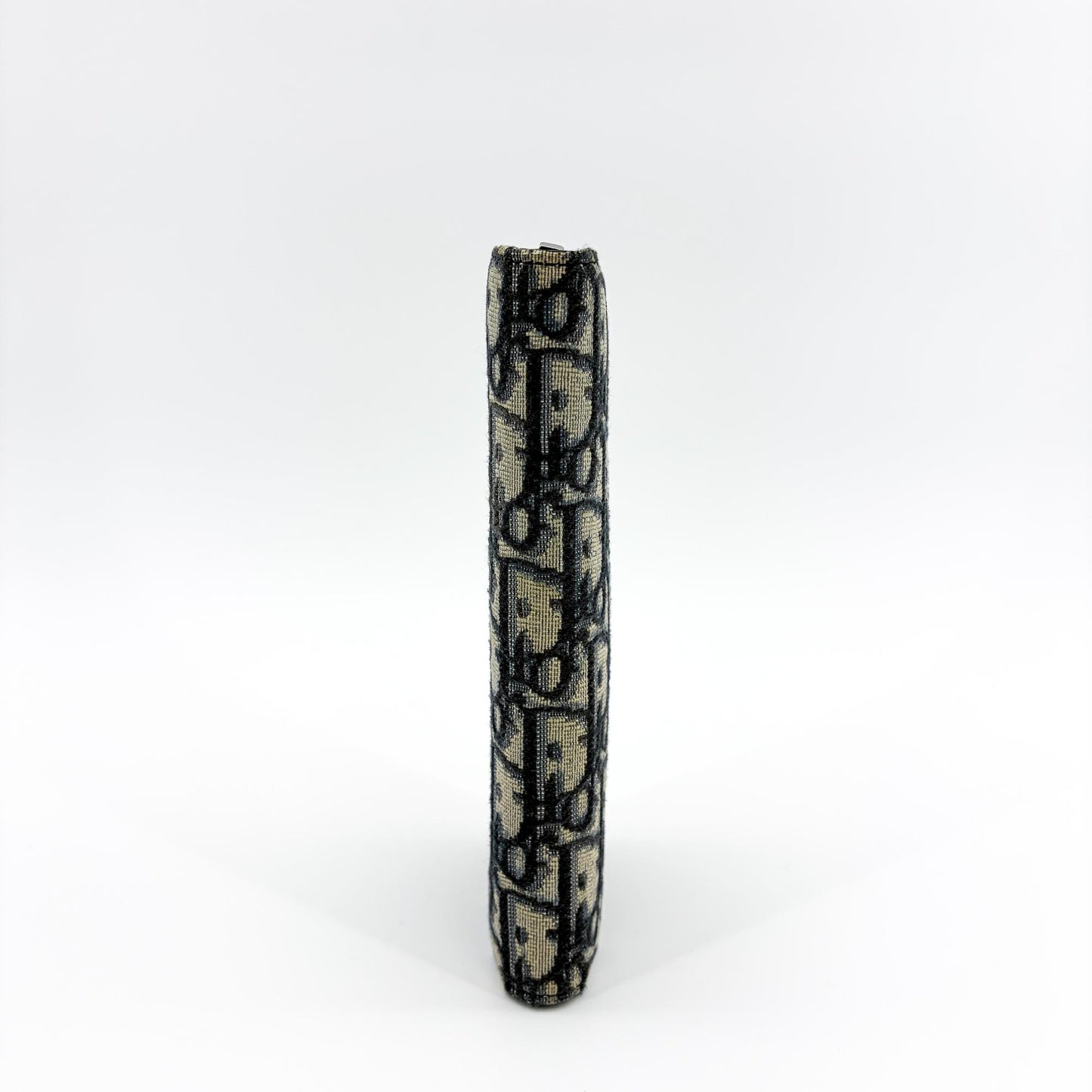 Dior Vertical Long Wallet Beige Black Oblique Jacquard
