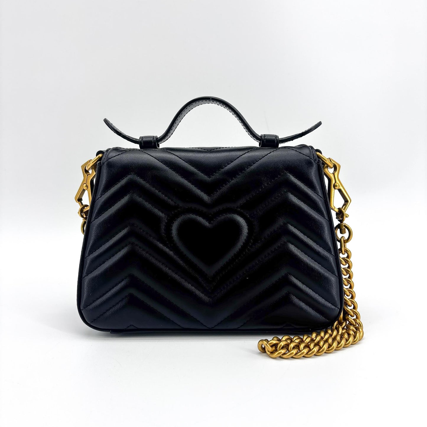 Gucci GG Marmont Mini Top Handle Bag Black