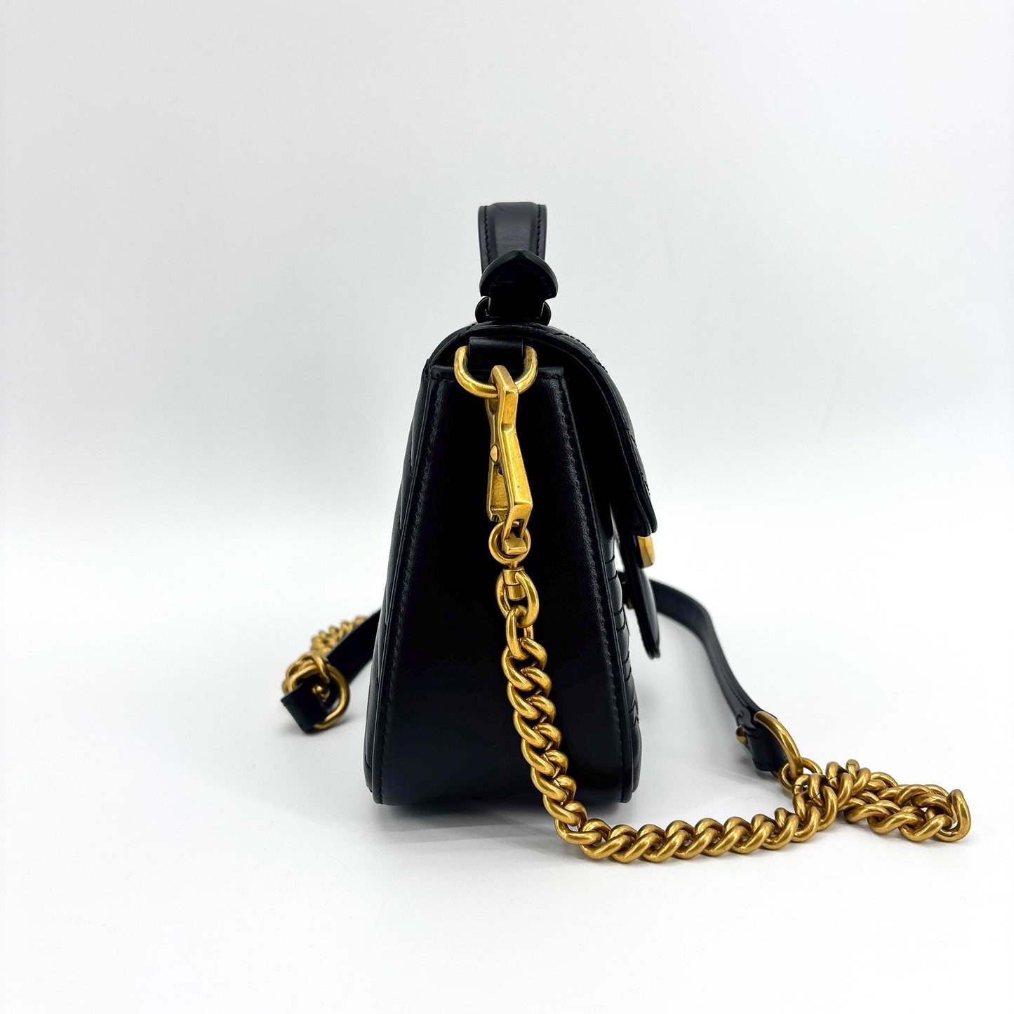 Gucci GG Marmont Mini Top Handle Bag Black