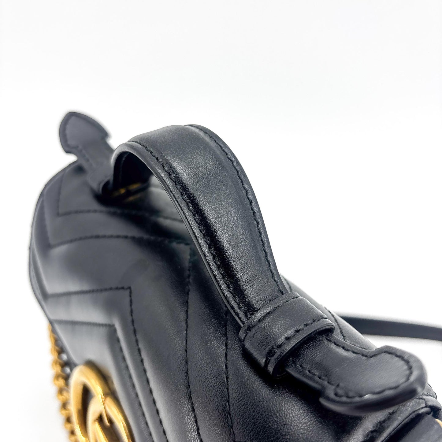Gucci GG Marmont Mini Top Handle Bag Black