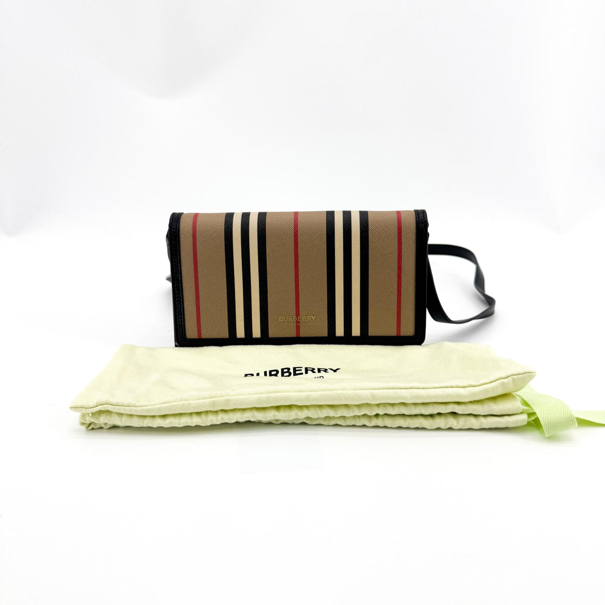 Burberry Icon Striped Canvas Crossbody Bag Archive Beige
