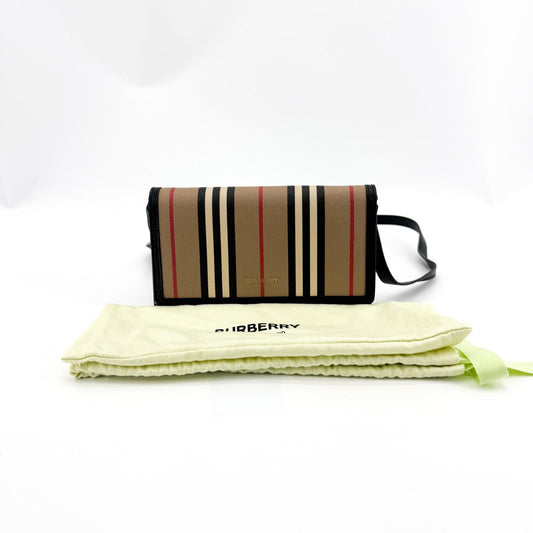 Burberry Icon Striped Canvas Crossbody Bag Archive Beige