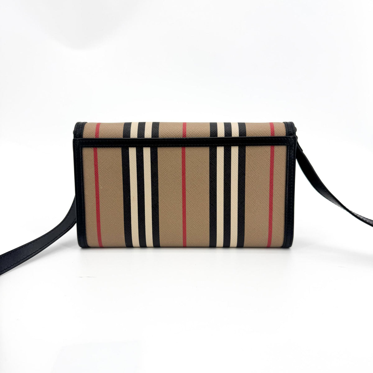 Burberry Icon Striped Canvas Crossbody Bag Archive Beige