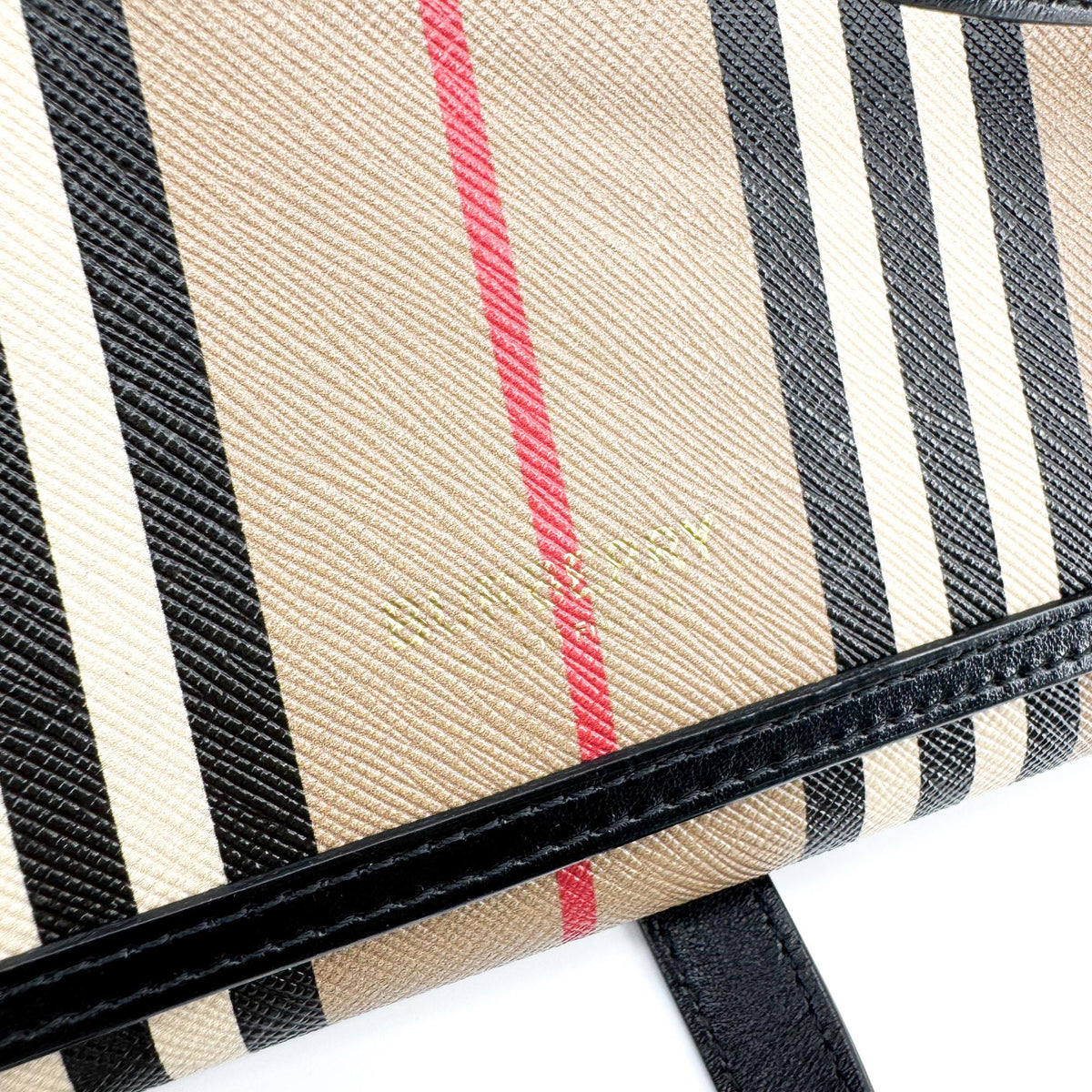 Burberry Icon Striped Canvas Crossbody Bag Archive Beige