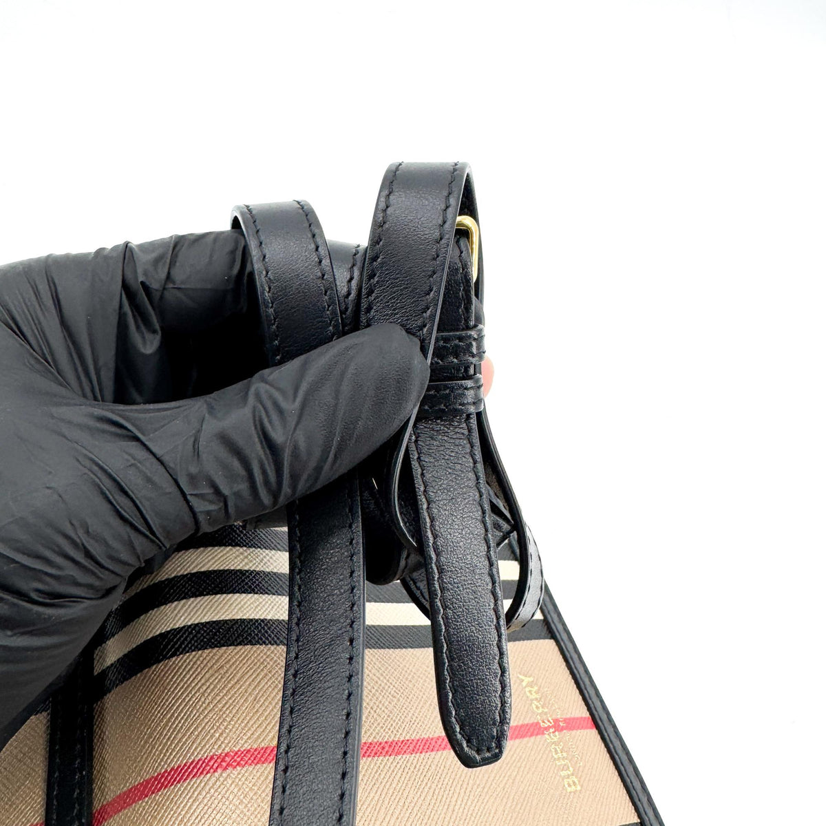 Burberry Icon Striped Canvas Crossbody Bag Archive Beige
