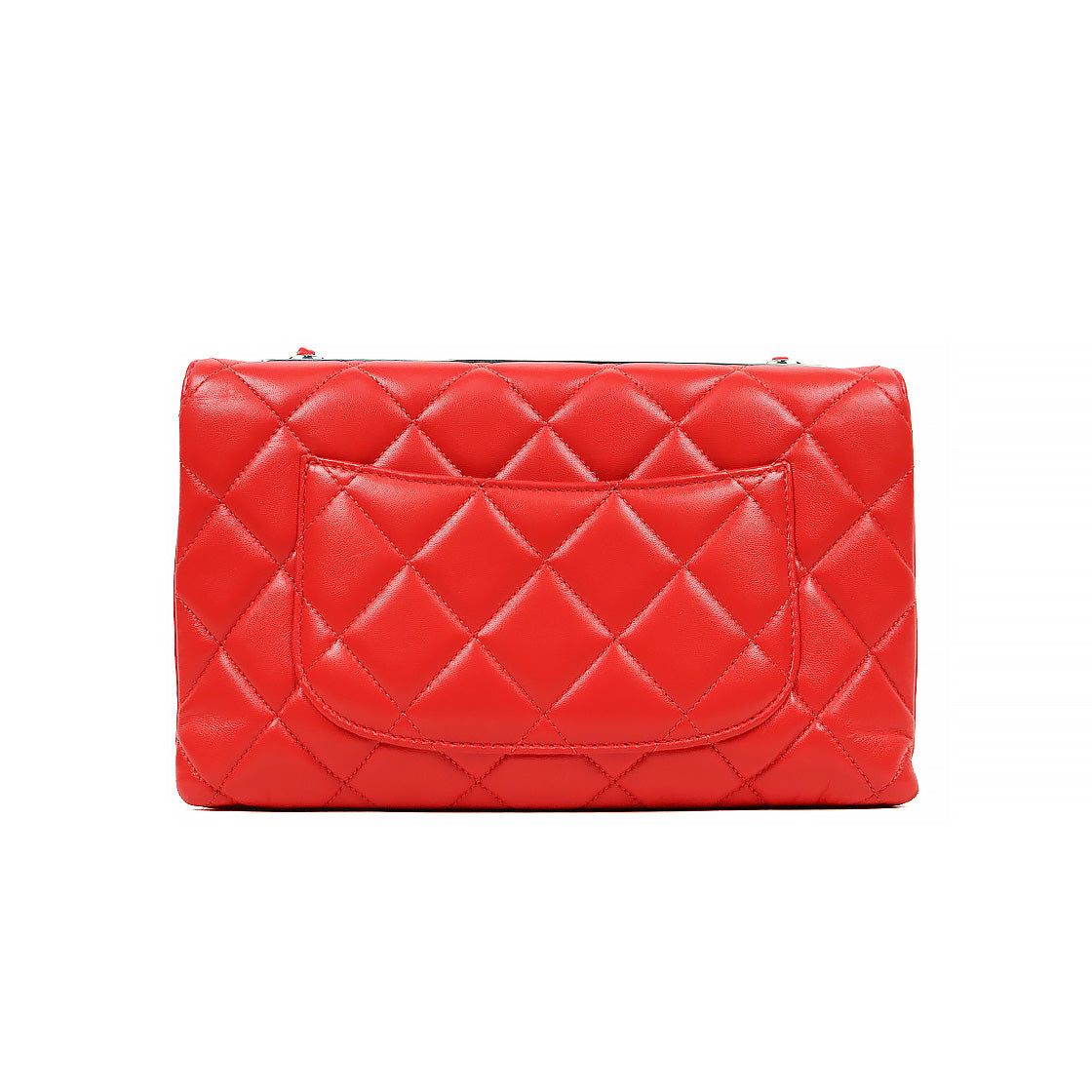 Chanel Red Lambskin Trendy CC Shoulder Bag