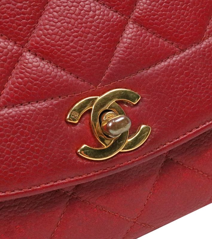 Chanel Red Caviar Diana Bag