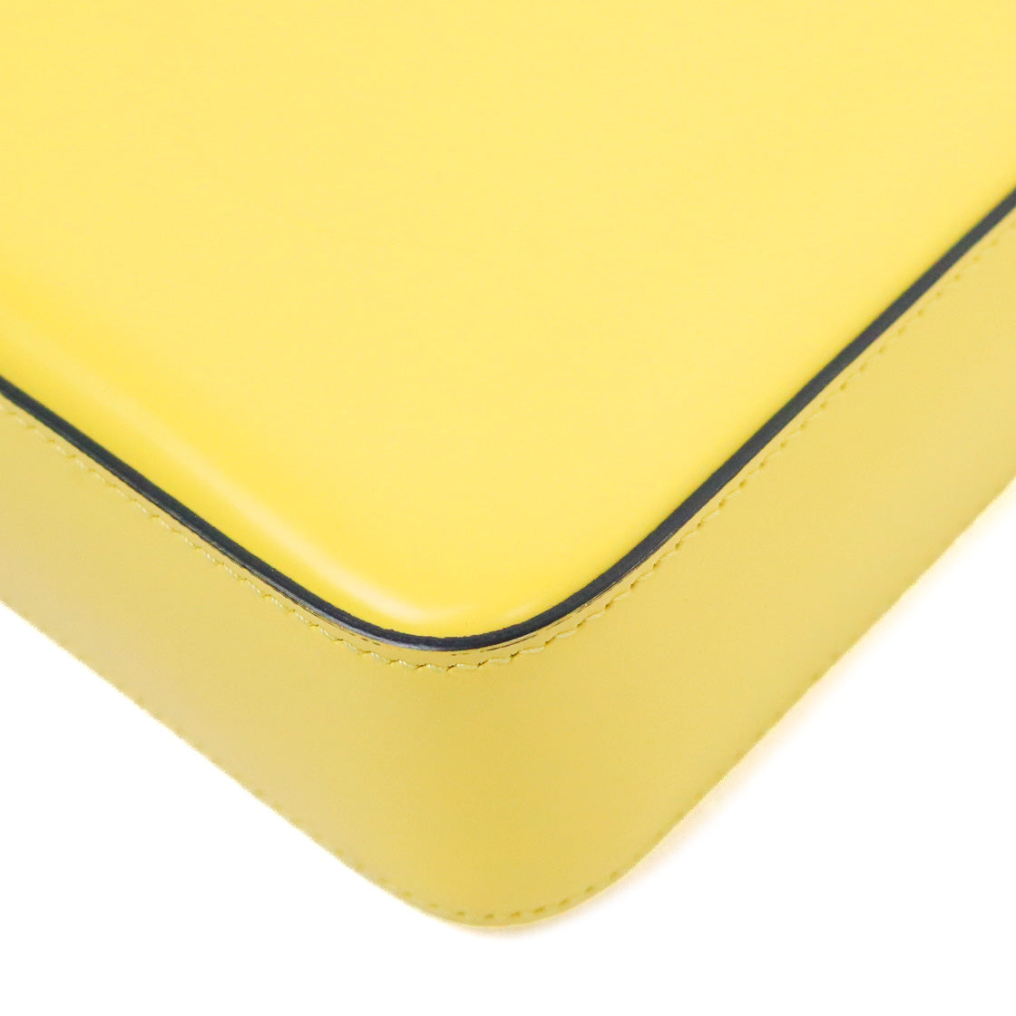 Prada Yellow Brushed Tote Bag