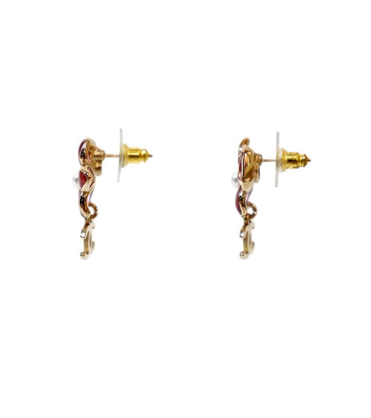 Chanel Coco Mark Flower Earrings