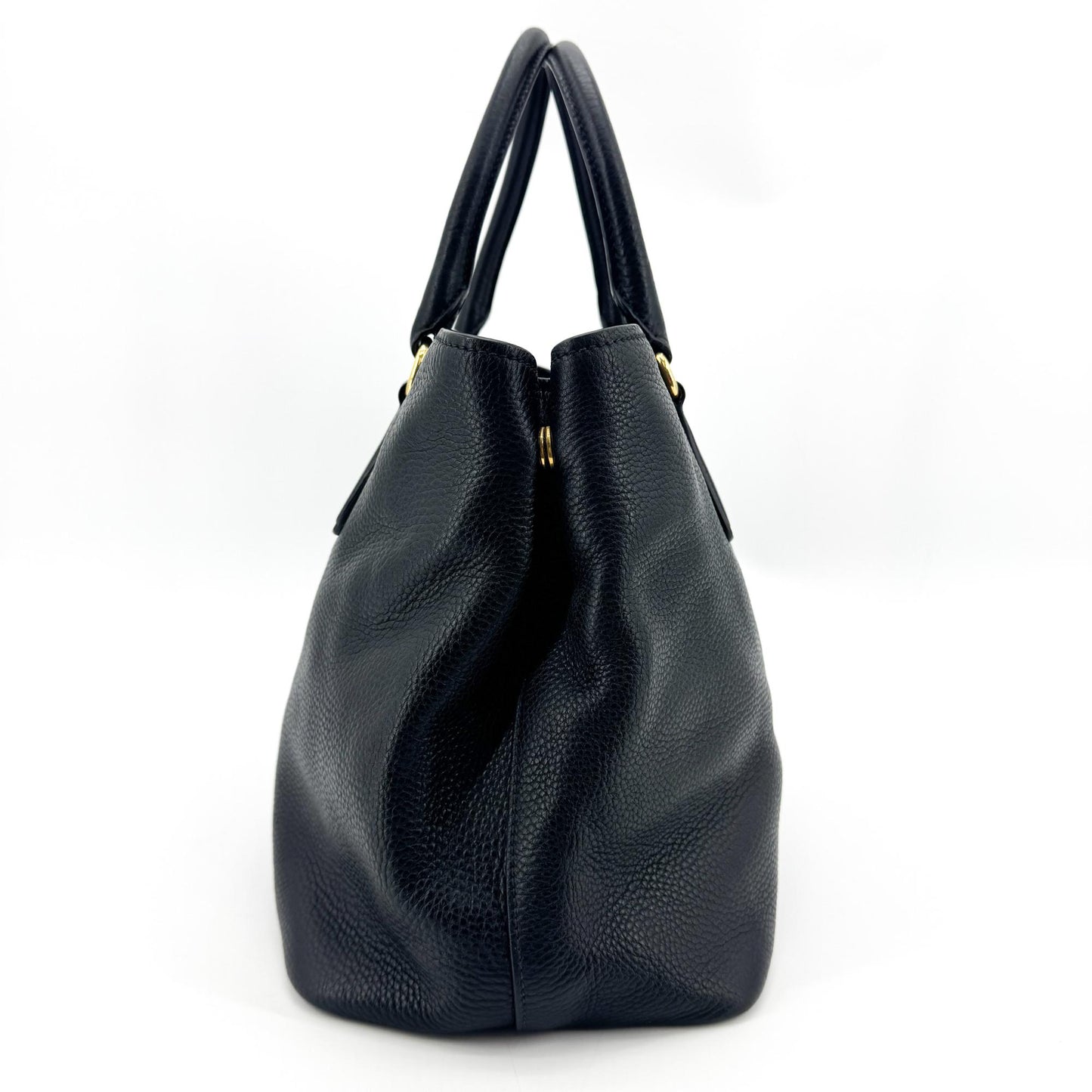 Prada Vitello Daino Tote Bag Black