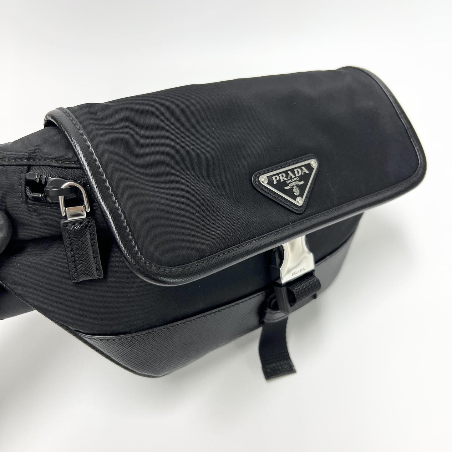 Prada Re-Nylon & Saffiano Leather Slingback (Shoulder Bag)