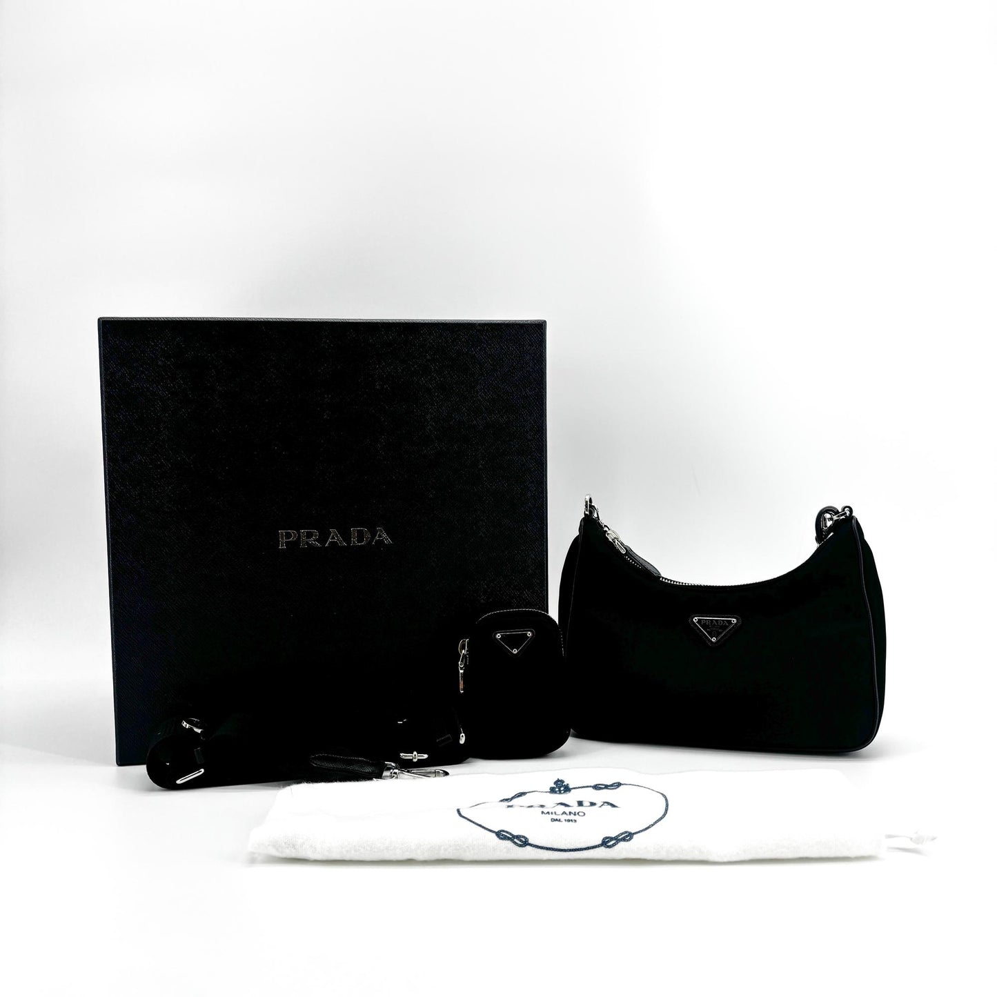 Prada Re-Edition 2005 Re-Ylon Shoulder Bag Black