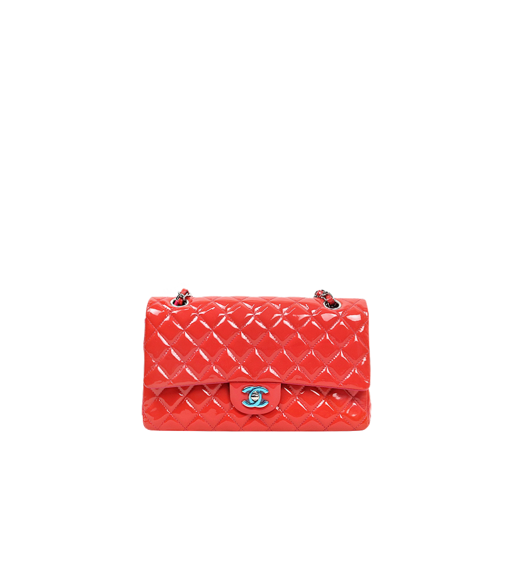 Chanel Red Medium Pendant Double Flap Classic Shoulder Bag