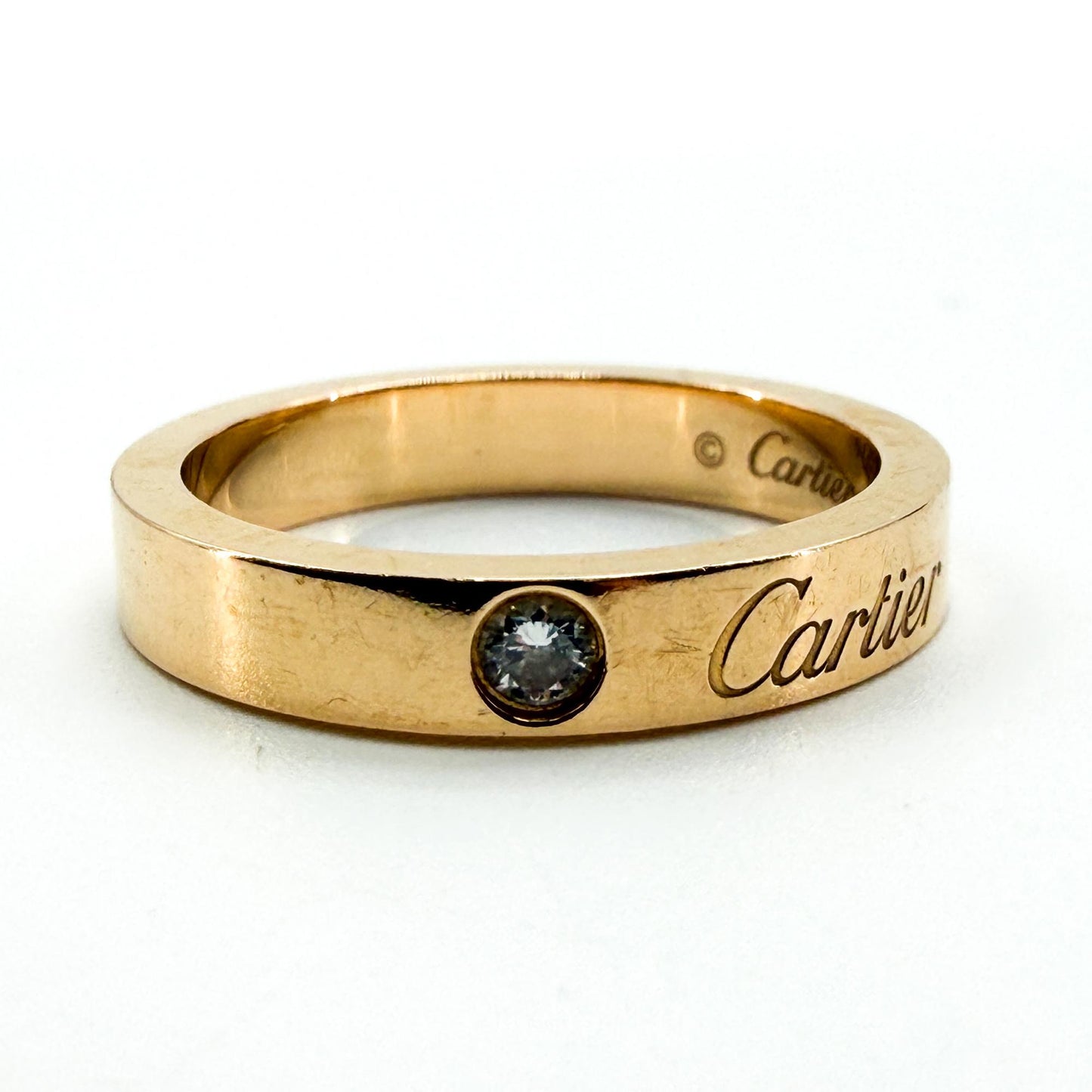 Cartier C de Cartier Wedding Band 18K Yellow Gold 1 Diamond