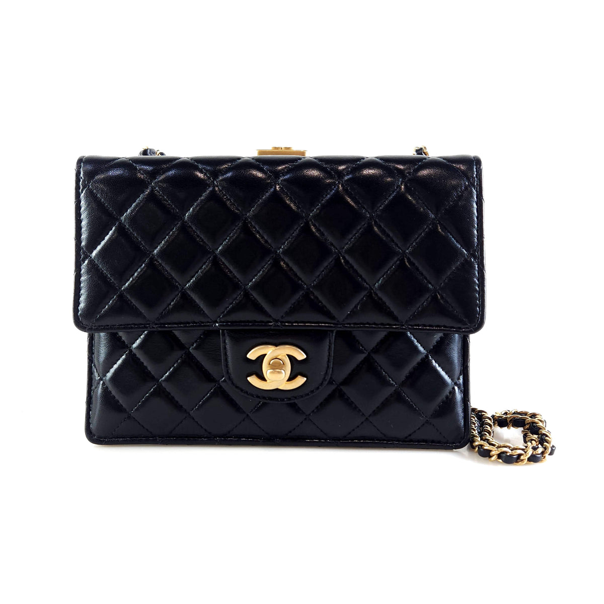 Metal Clip Flap Shoulder Bag AS4479