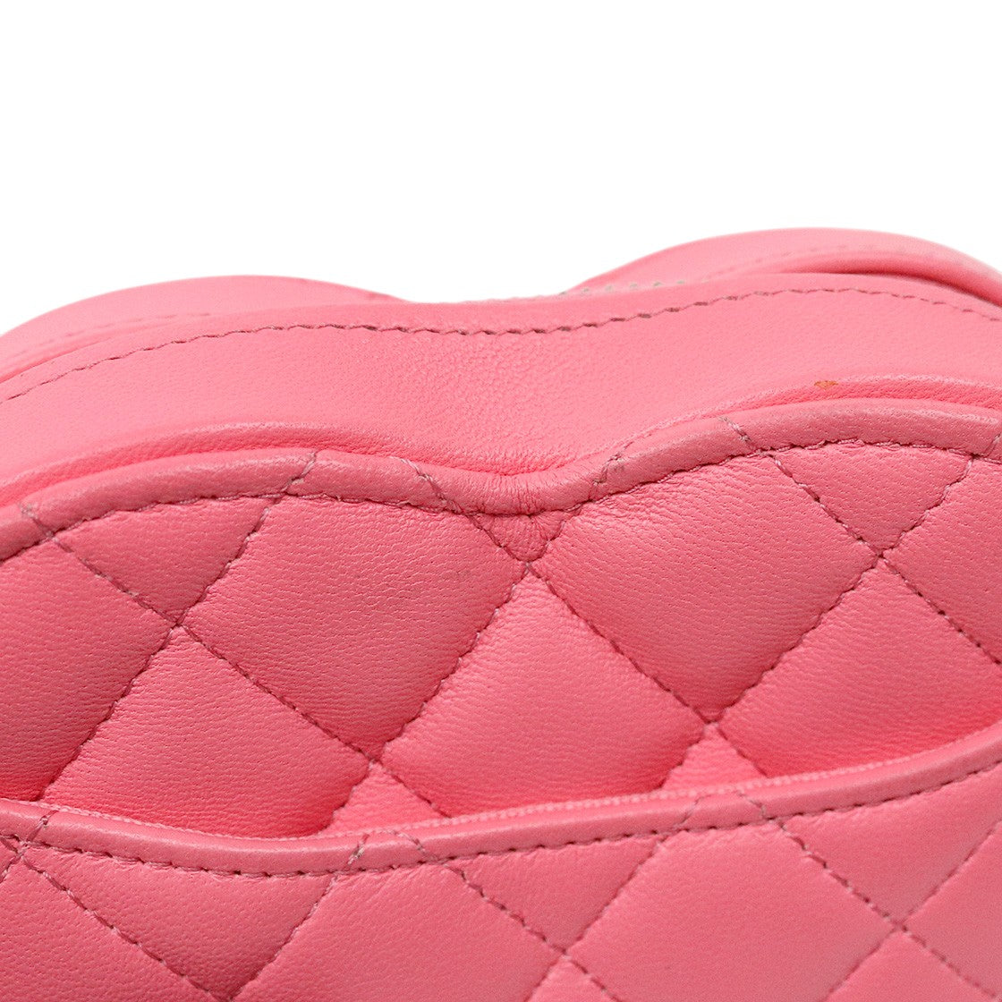 Chanel Pink Heart Crossbody Bag