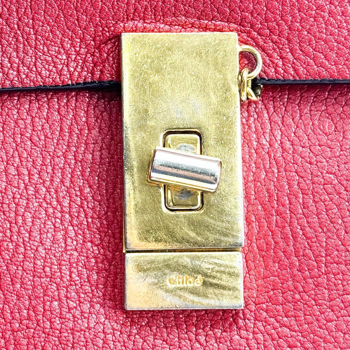 Chloé Drew Crossbody Bag Small Red