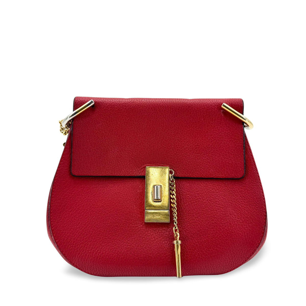 Chloé Drew Crossbody Bag Small Red