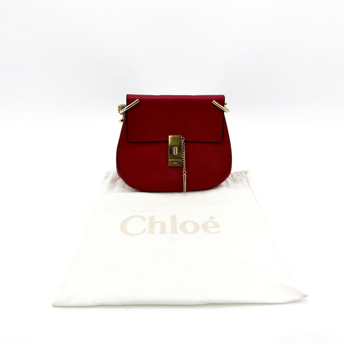 Chloé Drew Crossbody Bag Small Red