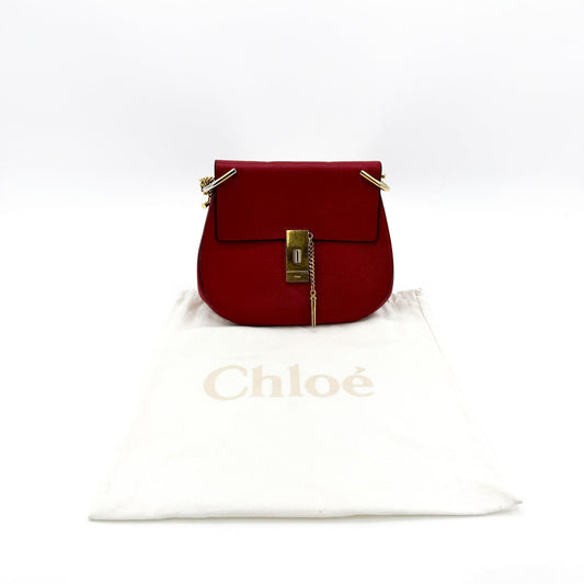 Chloé Drew Crossbody Bag Small Red