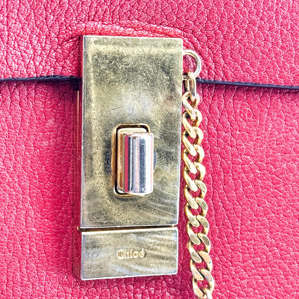 Chloé Drew Crossbody Bag Small Red