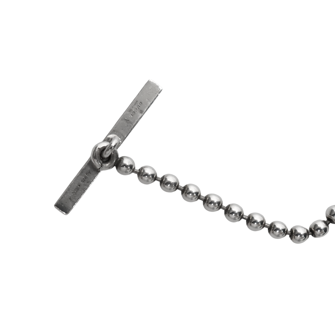 Gucci Interlocking G Bar Silver Necklace