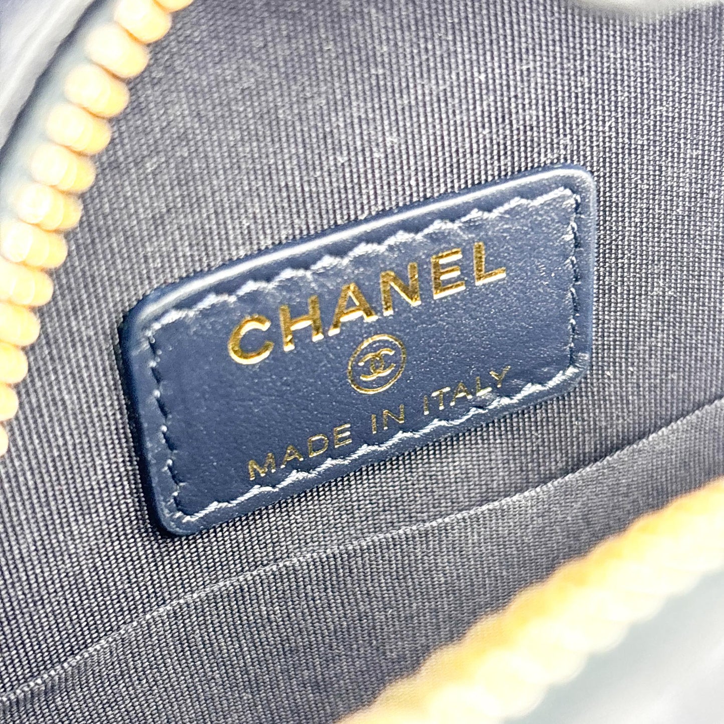 Chanel 19 Round Chain Clutch Bag Navy