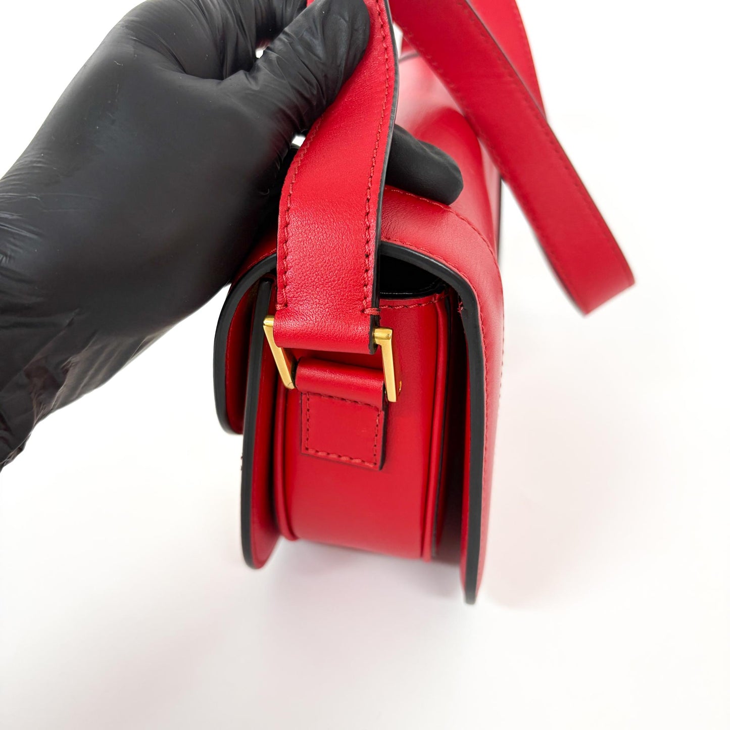 Valentino V-Ring Superbee Crossbody Bag Red