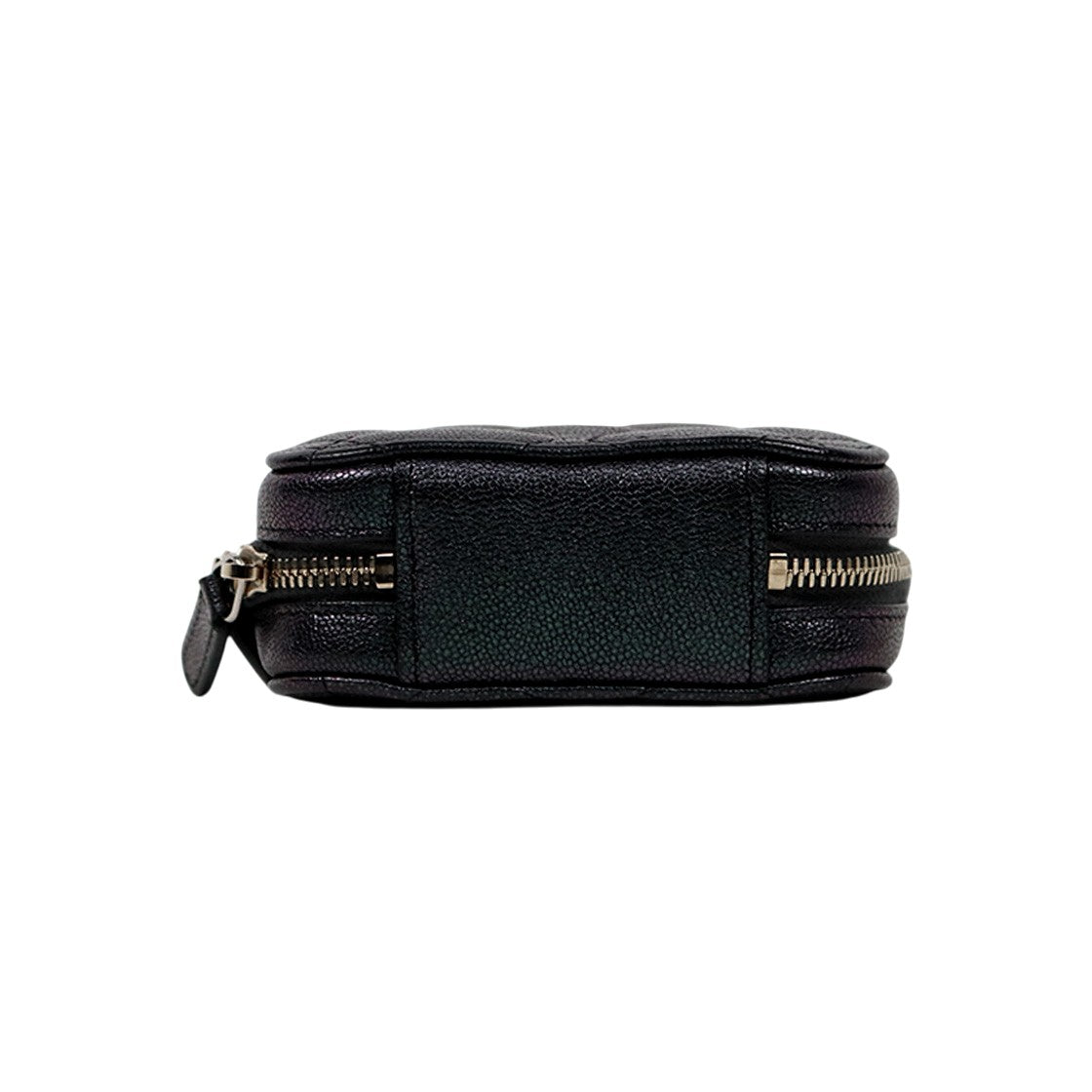 Chanel Black Iridescent Caviar Phone Holder Crossbody Bag