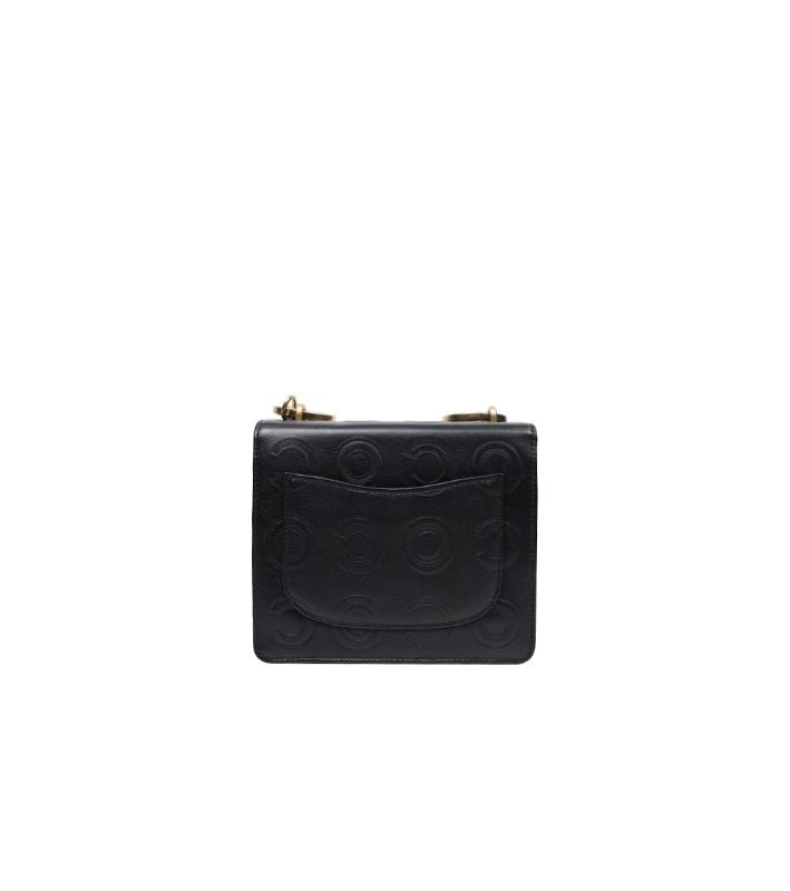 Chanel Black CC Embossed Chain Shoulder Bag