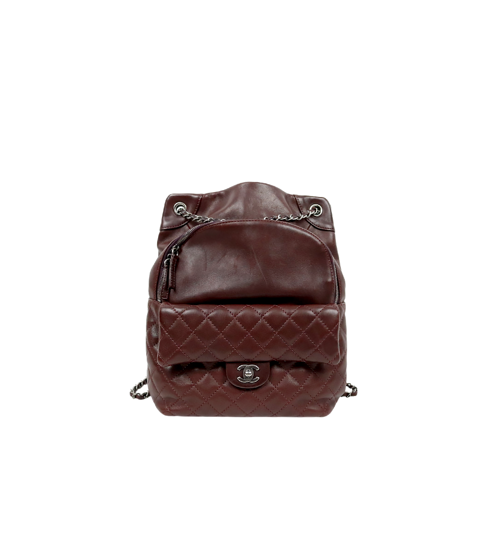 Chanel Burgundy Pocket Backpack