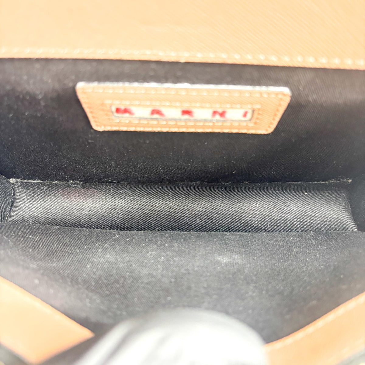 Marni Saffiano Trunk Bag Medium Brown