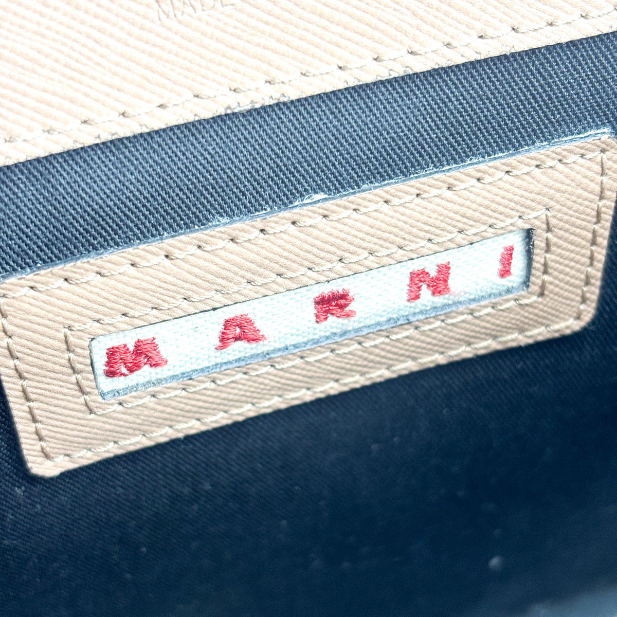 Marni Saffiano Trunk Bag Medium Brown