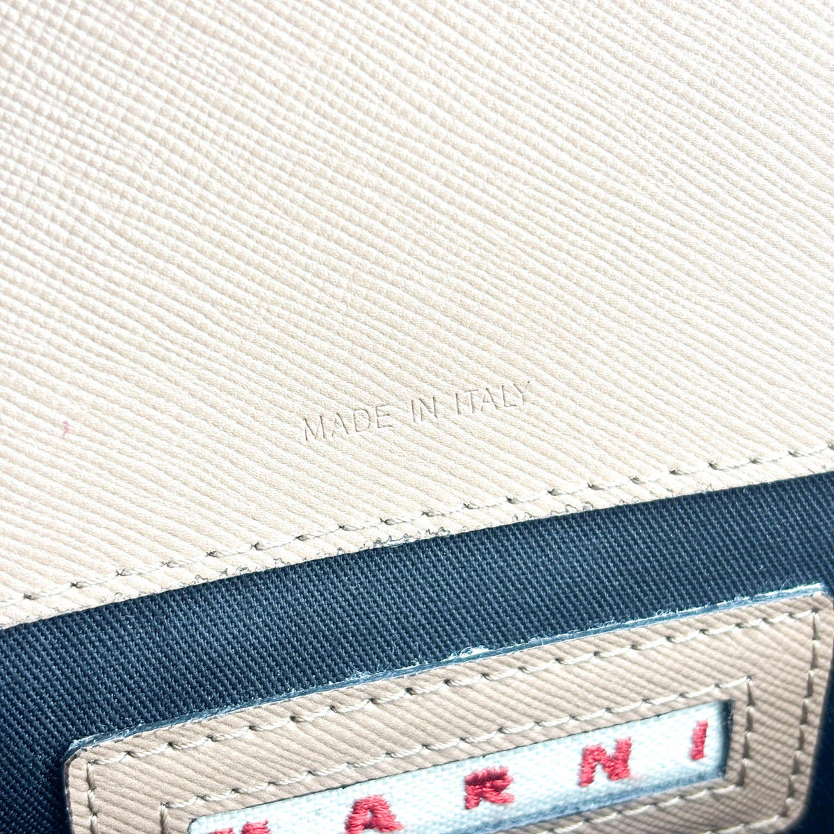 Marni Saffiano Trunk Bag Medium Brown