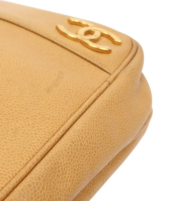 Chanel Beige Caviar Triple CC Chain Shoulder Bag