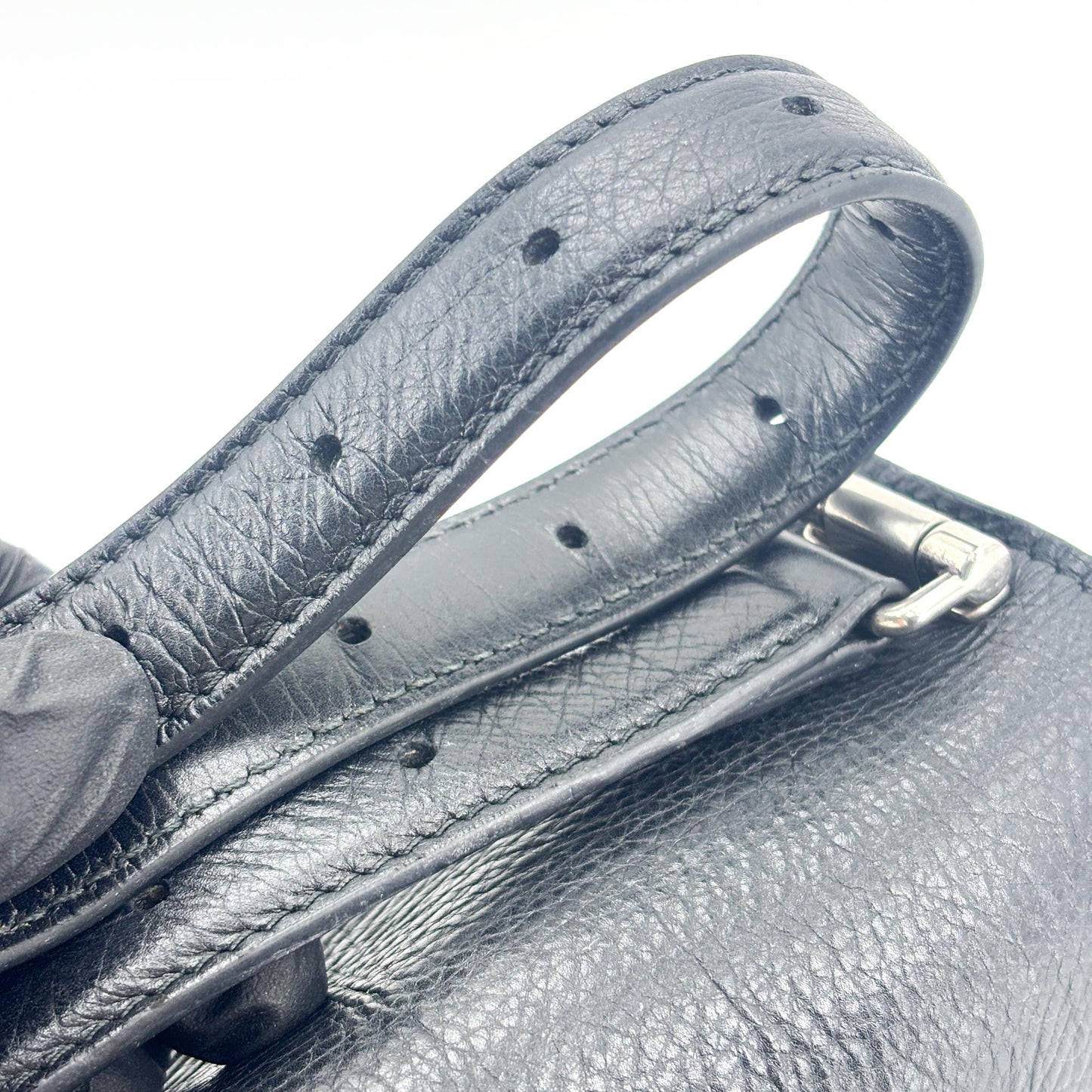 Balenciaga Medium Downtown Shoulder Bag Black