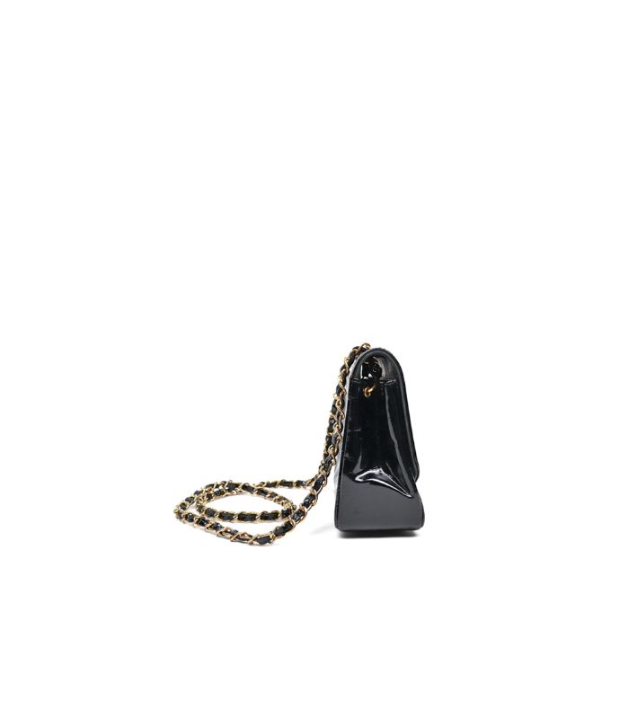 Chanel Black Patent Diana Shoulder Bag
