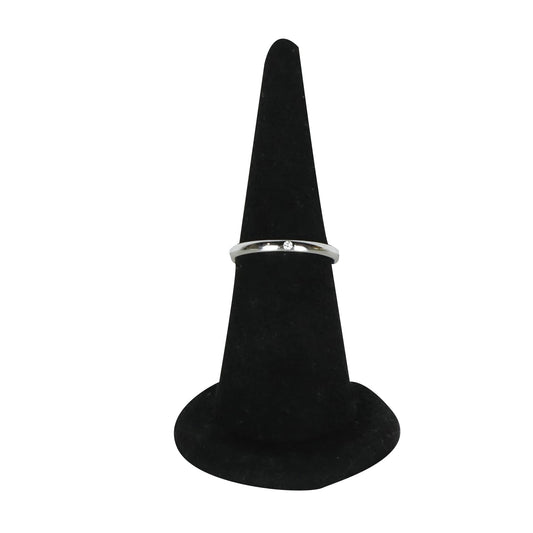 52 D Shape Platinum Diamond Ring