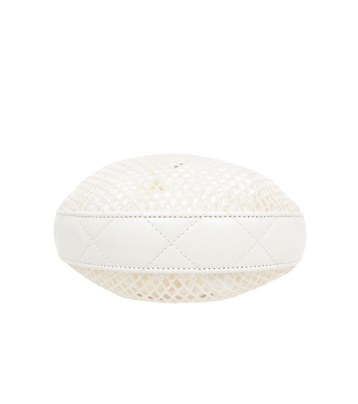 Chanel White Mesh Hobo Shoulder Bag