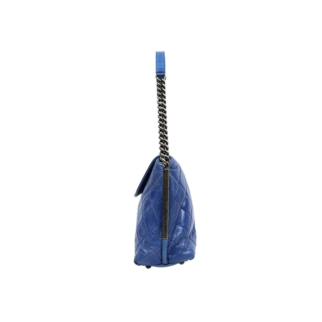 Chanel Blue Quilted CC Flap Chain Shoulder Bag