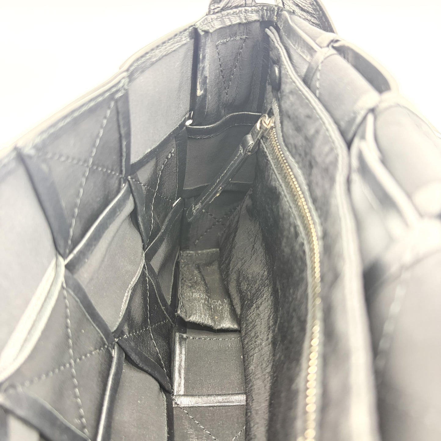 Bottega Veneta Intrecciato Paper Calfskin Cassette Bag Black