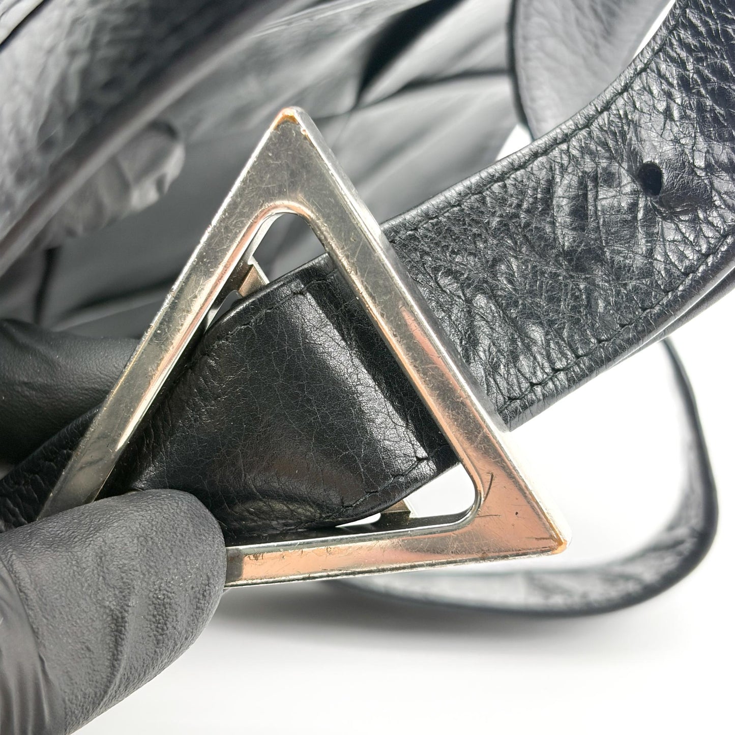 Bottega Veneta Intrecciato Paper Calfskin Cassette Bag Black