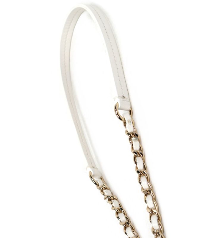 Chanel White Quilted CC Flap Chain Shoulder Bag with Flap