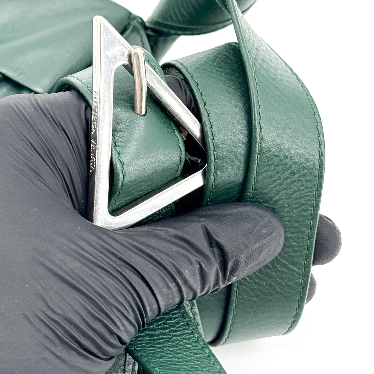 Bottega Veneta Cassette Bag on Chain Dark Green