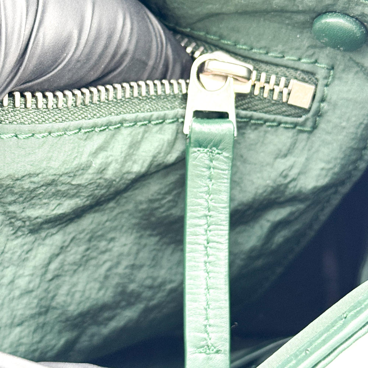 Bottega Veneta Cassette Bag on Chain Dark Green