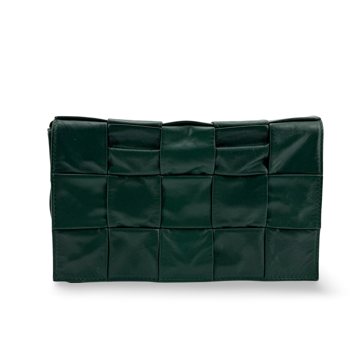 Bottega Veneta Cassette Bag on Chain Dark Green