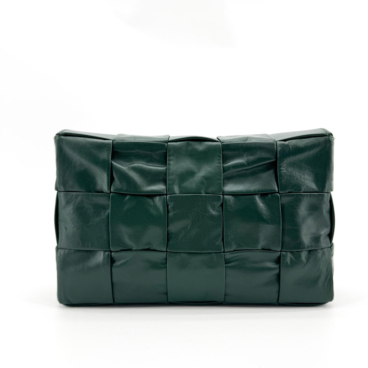 Bottega Veneta Cassette Bag on Chain Dark Green