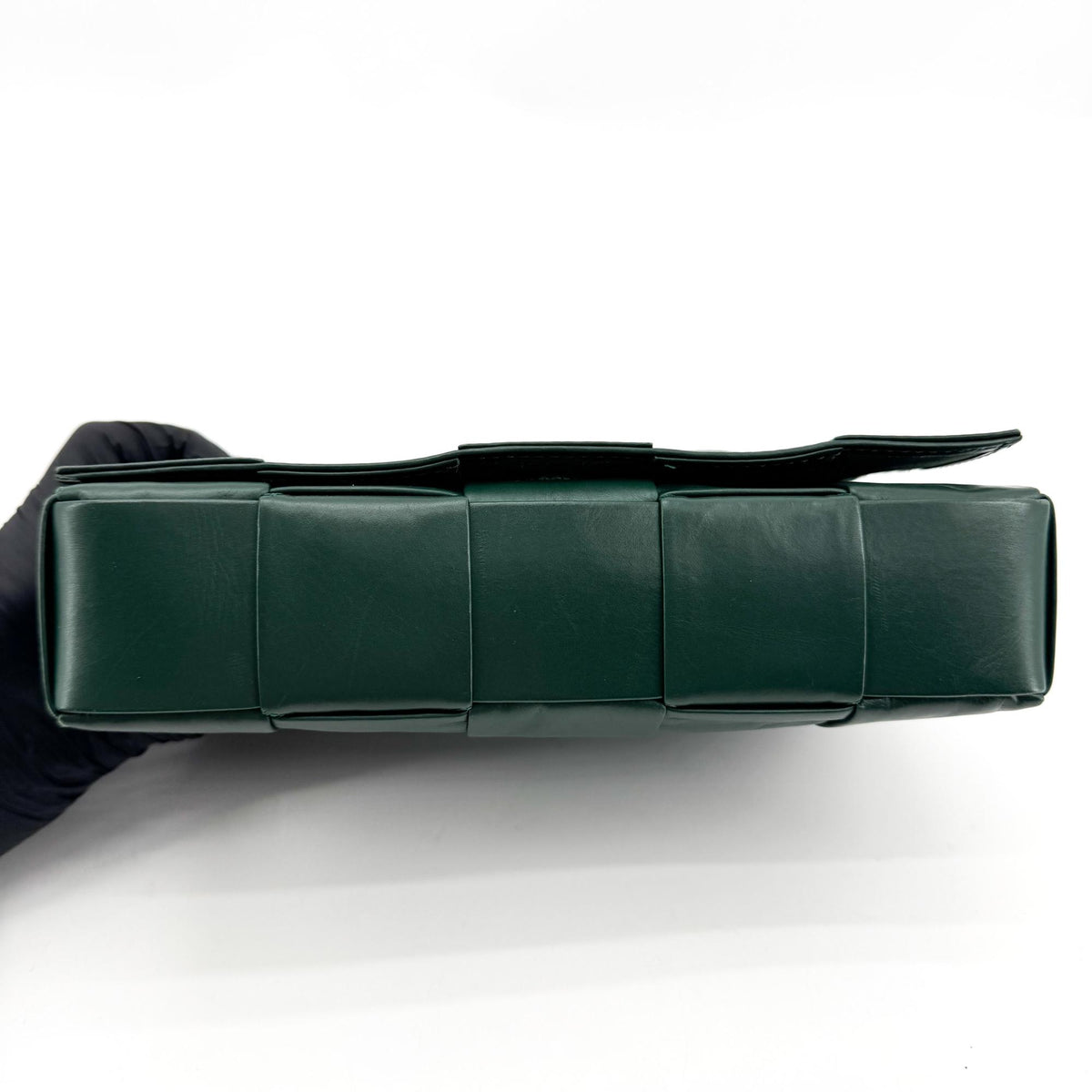 Bottega Veneta Cassette Bag on Chain Dark Green