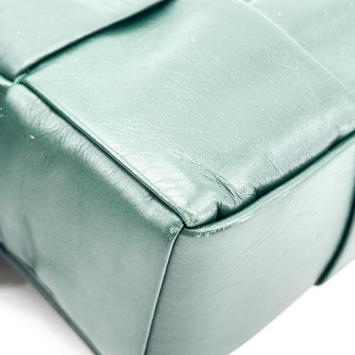 Bottega Veneta Cassette Bag on Chain Dark Green