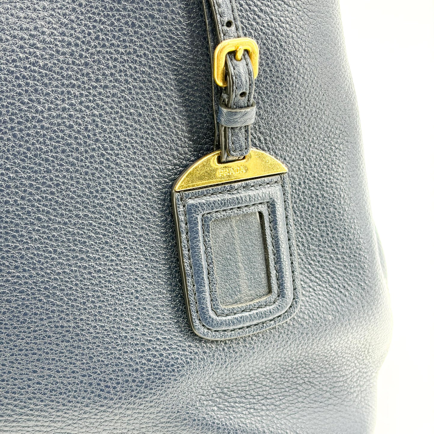 Prada Vitello Phoenix Tote Bag Baltico Gold Hardware